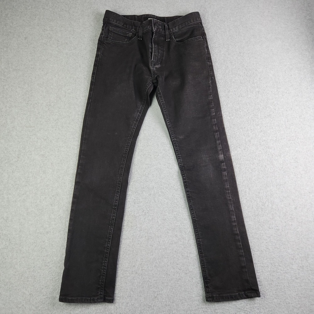 Express Slim Jeans Womens 28x30 Black Denim Super Stretch Medium Wash Streetwear